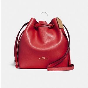 Coach Derby Crossbody F28039 Red Leather